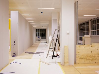 An on-going office renovation